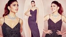 Sanjana Sanghi in a Purple Sequined Gown Looks Like an Absolute Diva| See Photos