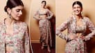 Sanjana Sanghi Smiles the Brightest in Off-White Crop Top, Cowl Skirt And Long Jacket As She Promotes Om