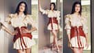 Sanjana Sanghi is Smoking Hot in One Piece Cream Coloured Corset Dress - See Hot PIcs