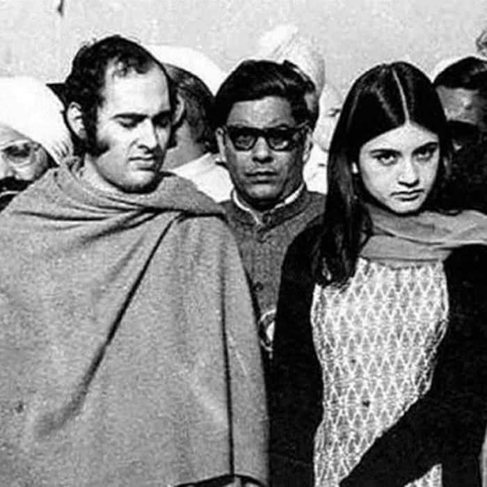 Sanjay Gandhi snapped with wife Maneka Gandhi