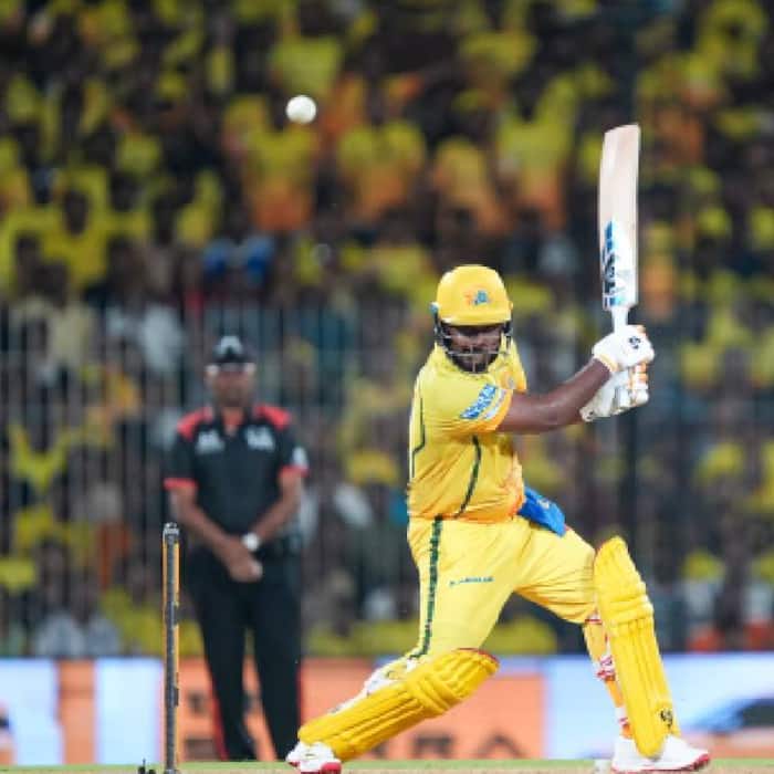 Sanju Samson smashes his maiden IPL ton for Chennai Super Kings