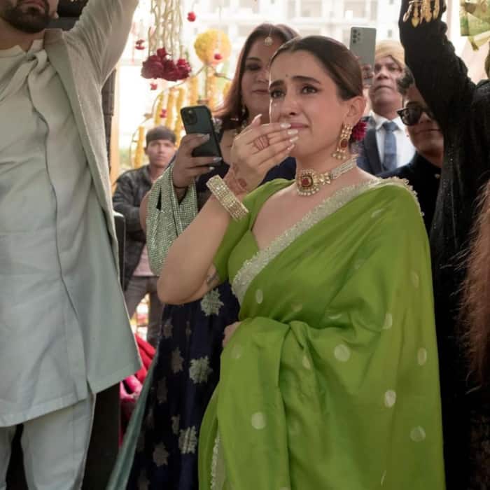Sanya Malhotra-inspired green saree for Hariyali Teej