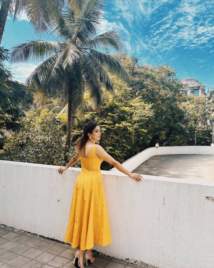 Sanya Malhotra Looks Like Fresh Breath of Air in Vibrant Yellow Midi Dress