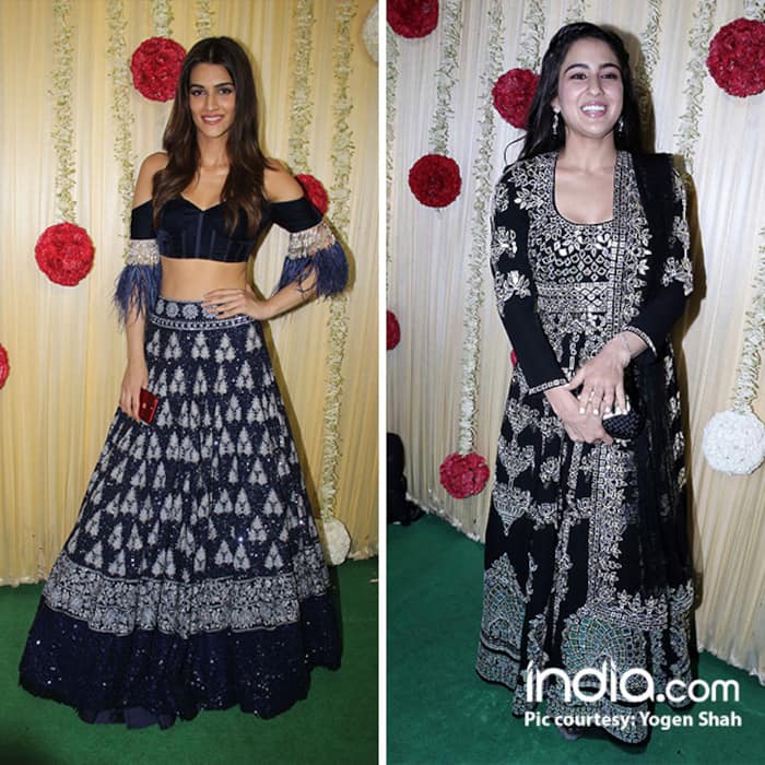 Sara Ali Khan and Kriti Sanon at Ekta Kapoor’s Diwali party