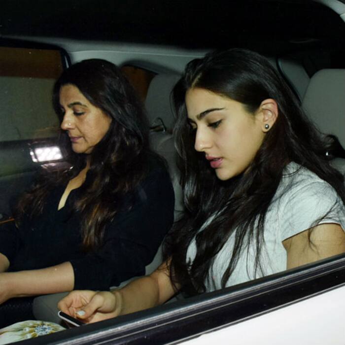 Sara Ali Khan with mother Amrita Singh at Jaya Bachchan’s birthday bash