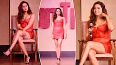 Sargun Mehta Looks Bombshell in Little Embellished Rust Orange Dress- HOT Pics