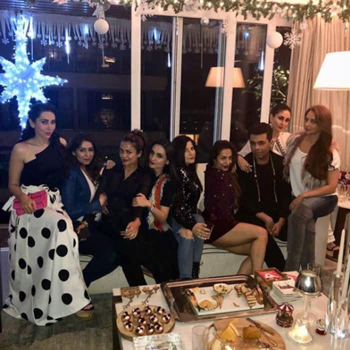 Seema Khan with the Bollywood clan and feast during pre-Christmas party