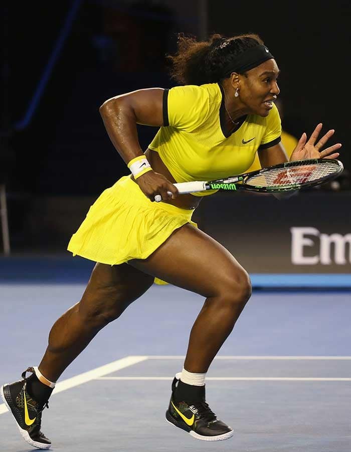 Serena Williams clicked while playing during Day 5 of Australian Open 2016