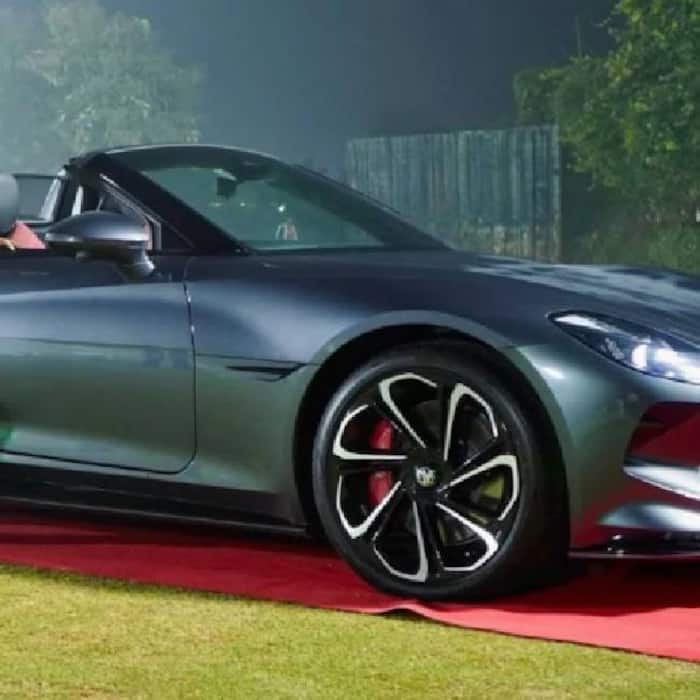 Shafali Verma s MG Cyberster convertible boasts red soft Top and High Tech interior