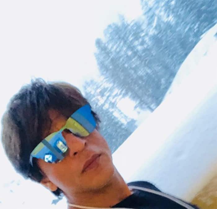 Shah Rukh Khan snapped in the snow