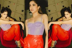 Sharvari Wagh Recreates Lowkey K3G's 'Poo' Moment in Red Leather Pants and Sleeveless Lavender Top - Check Photos