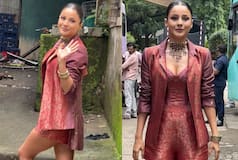 Shehnaaz Gill is a Boss Lady in Banarasi Brocade Blazer With Shorts - PICS
