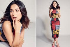 Shehnaaz Gill Stuns in Cut-Out Bodycon Dress With Abstract Print - Pics