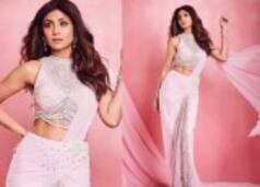 Shilpa Shetty is in a 'Cherry Blossom' Mood With Tarun Tahiliani's Pink Sequin Saree- See Latest PICS