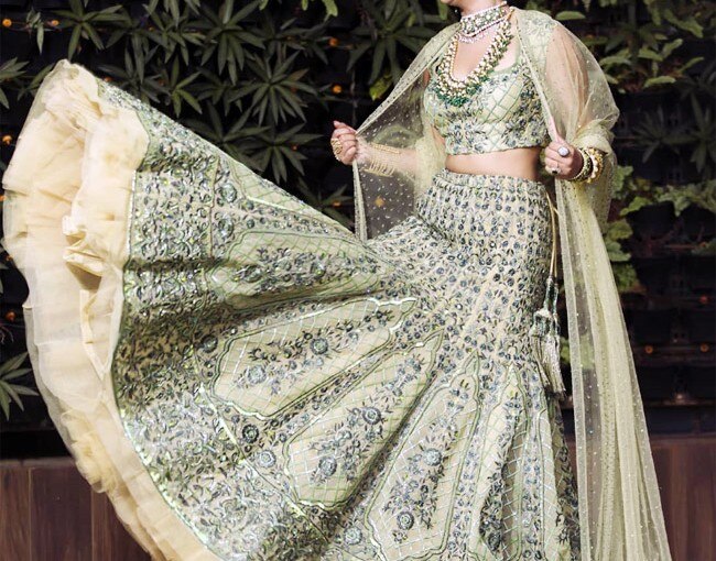 Shivangi Joshi's Green Lehenga Bridal 