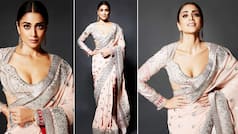 Shriya Saran Looks Beautiful in Peachy Pink Saree With Busty Blouse - See Hot Photos