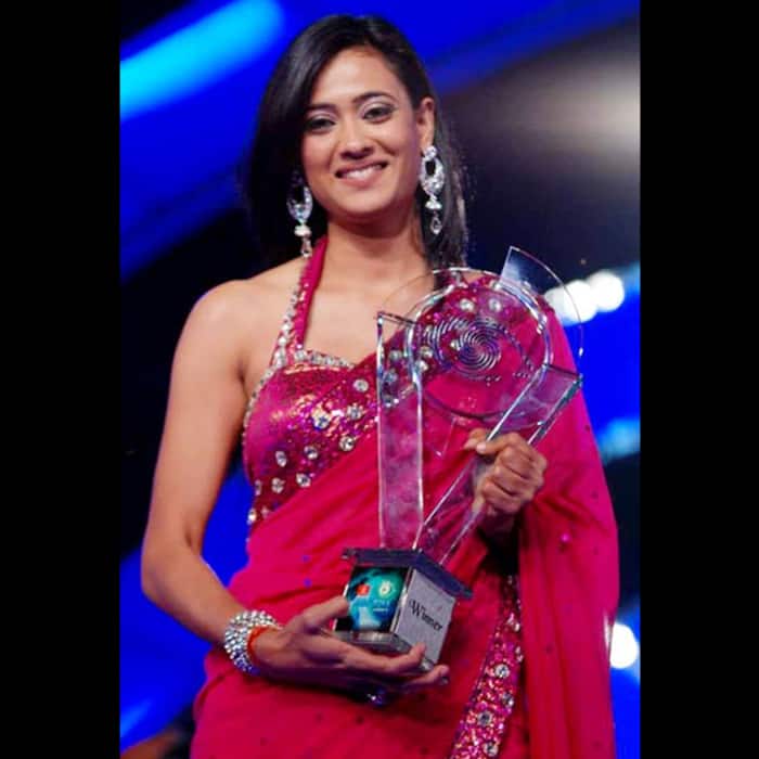 Shweta Tiwari as winner of Bigg Boss Season 4