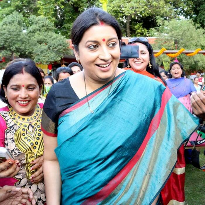 Smriti Irani snapped during Teej celebrations programme