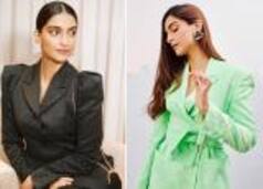 Sonam Kapoor Takes Fashion Quotient to Another Level in Black And Green Pantsuit, See Pictures