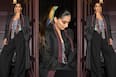 Sonam Kapoor Ate And Left No Crumbs in Tie Corset, Pants And Coat With Colourful Scarf on Head - See PHOTOS
