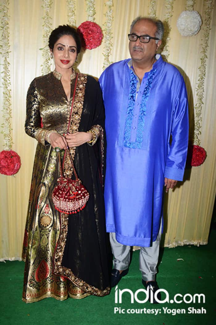 Sridevi with husband Boney Kapoor at Ekta Kapoor’s Diwali party