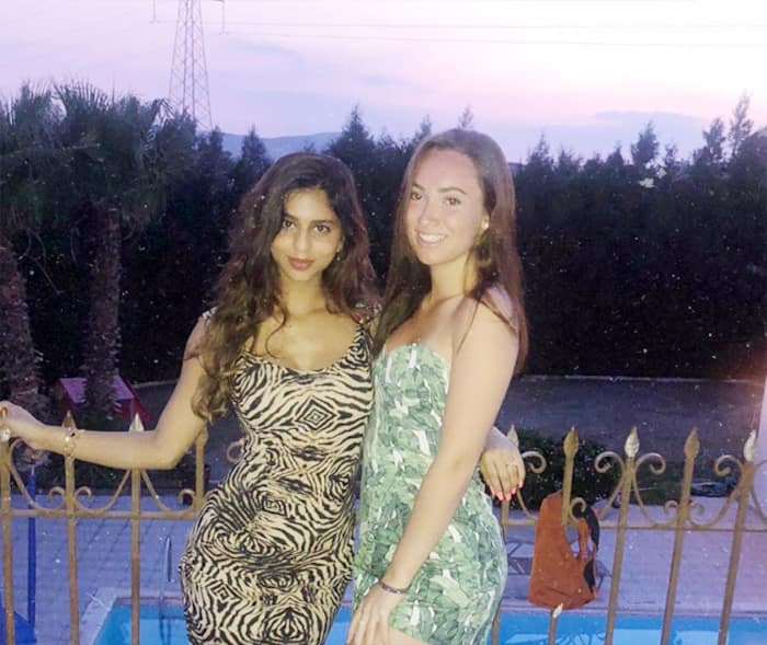 Suhana Khan in a cheetah print dress