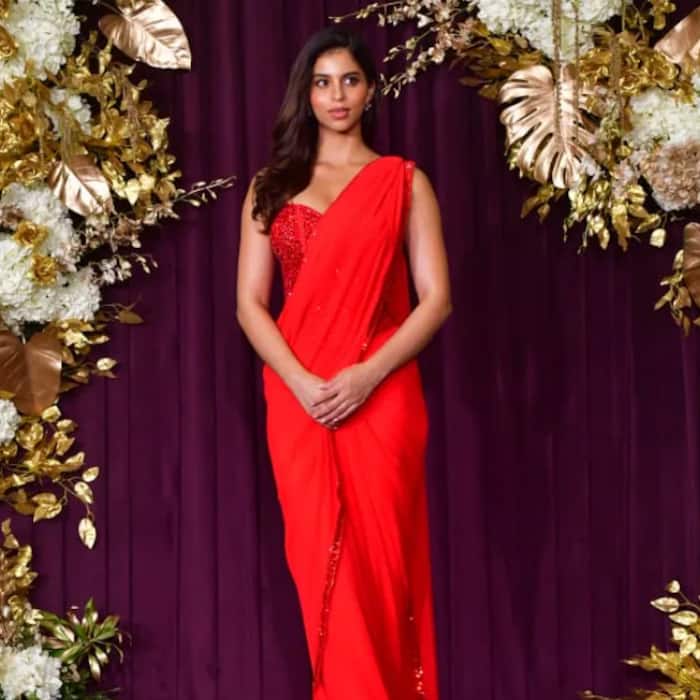 Suhana Khan is  husn ki pari  in a red hot saree