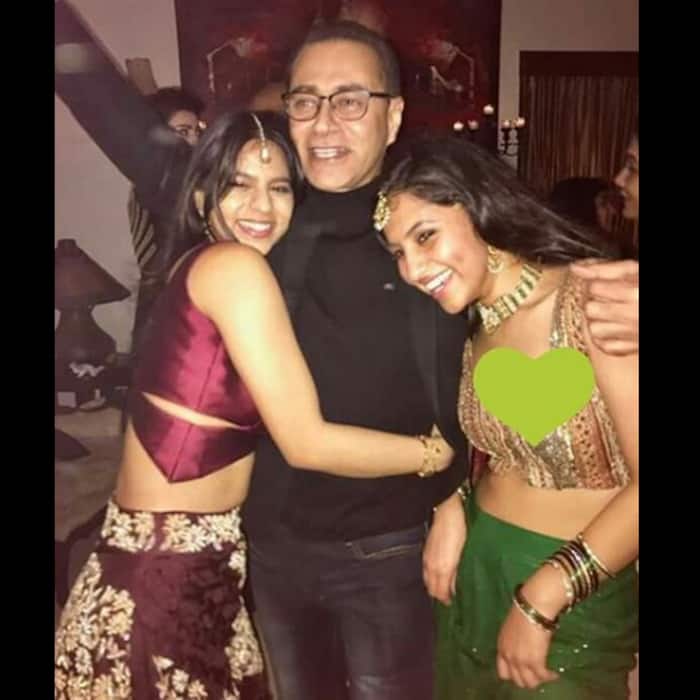 Suhana Khan with family friends during wedding ceremonies