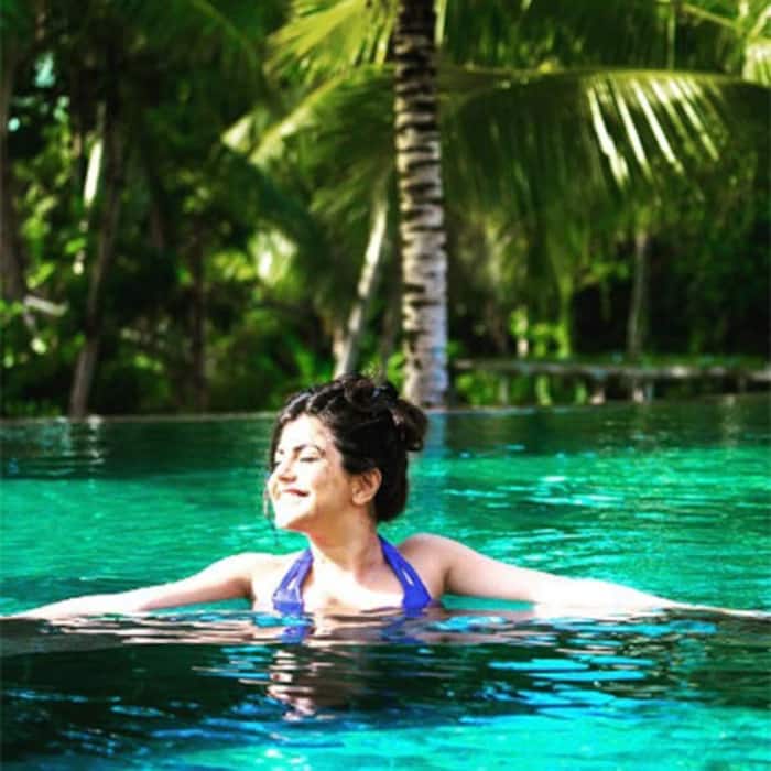 Shenaz Treasury flaunts bikini body during Bali body