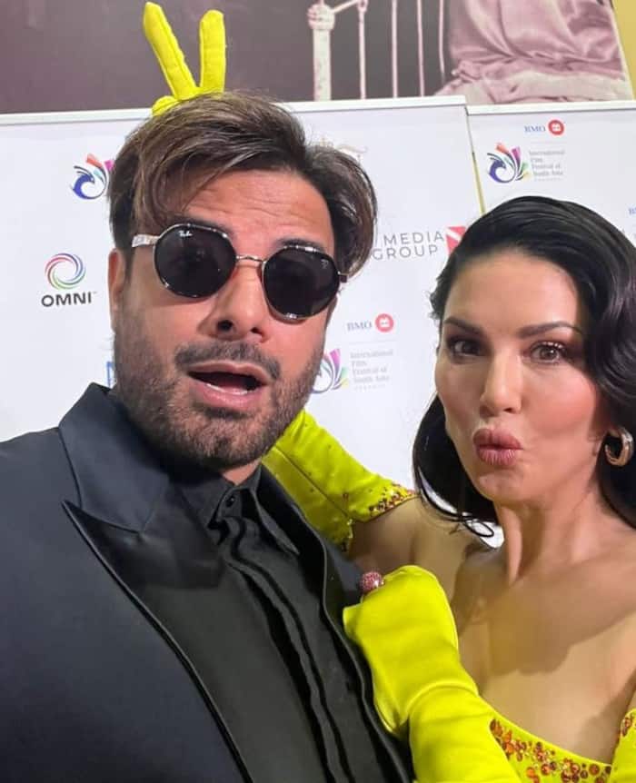 Sunny and Rahul Get Goofy on Red Carpet