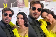 Sunny Leone and Rahul Bhat Get Goofy Walking the Red Carpet at Film Festival in Toronto - See Pics
