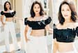 Sunny Leone Exudes Glamour in Black Crop-Top And White Pants, See Pics