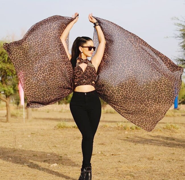 Sunny Leone in Leopard Print