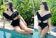 Sunny Leone Maximises Hotness in Sexy Black Bikini in Poolside Pics, Photos
