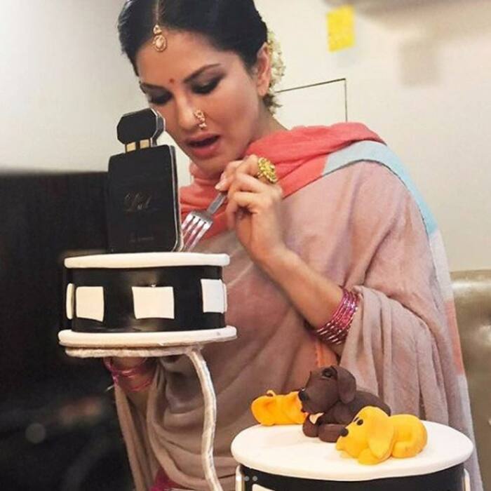 Sunny Leone shares picture of her birthday cake on Instagram