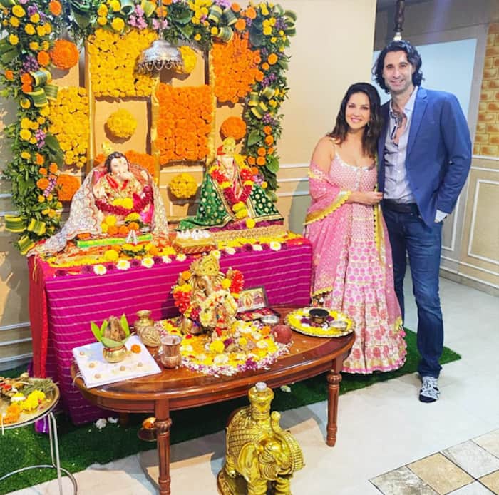 Sunny Leone with her Beau Daniel Weber