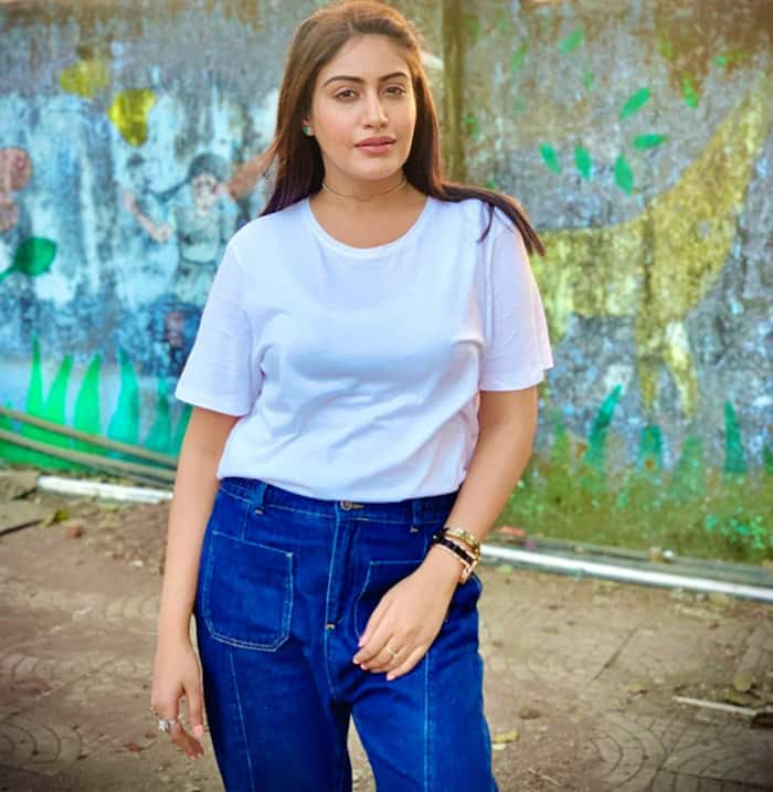 Surbhi Chandna is Rocking The White T-Shirt And Blue Denims