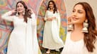 Surbhi Chandna Goes Full Desi in Chikankari Suit And Silver Jhumkis - Check Her Viral Pics Here