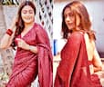 Sanjivani Actor Surbhi Chandna Leaves Her Fans Amazed as She Posts Her Drop-Dead Gorgeous Pictures in a Wine Sequence Saree
