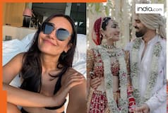 Surbhi Jyoti gets romantic with husband in latest honeymoon pics; flaunts her black bikini look