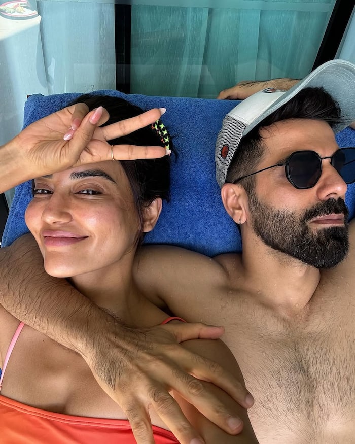 Surbhi Jyoti gets romantic with husband Sumit Suri in latest honeymoon pics