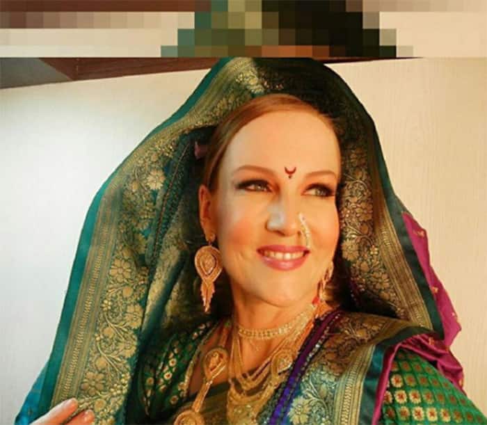 Suzanne Bernert donned in  Maharashtrain traditional avatar