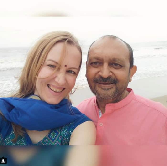 Suzanne Bernert with husband Akhil Mishra