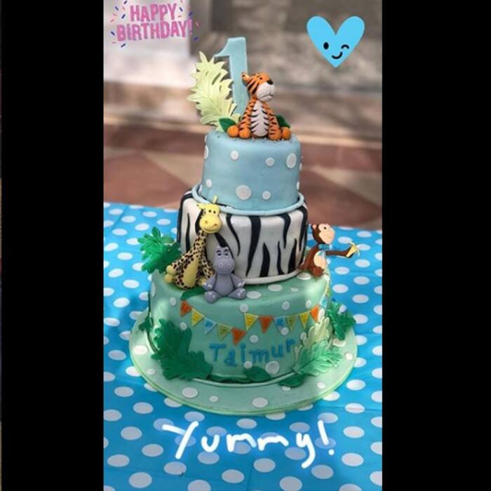 Taimur Ali Khan’s birthday cake
