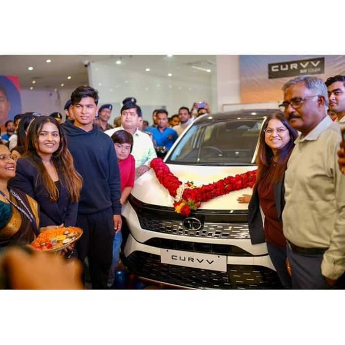 Tata Motors honoured Suryavanshi with a gleaming Curvv SUV