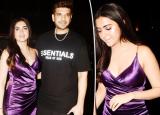 Tejasswi Prakash Drops Hotness at Mouni Roy's Party in a Sultry Metallic Purple Dress - Check Her New Pics With Karan Kundrra