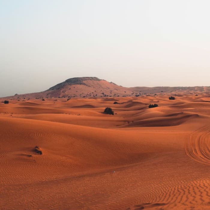 The Arabian Desert covers about 1 0 million sq mi across the Arabian Peninsula 