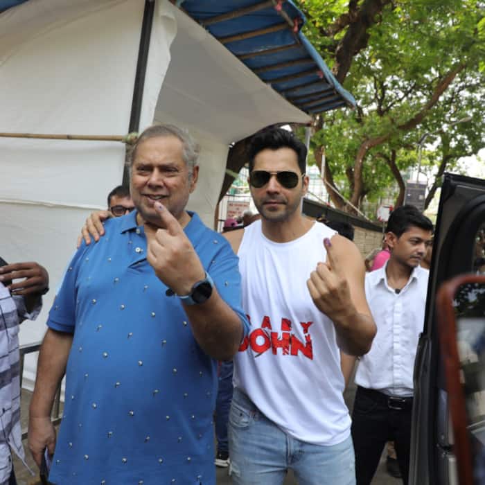 The Dhawan s Cast Their Vote In Mumbai
