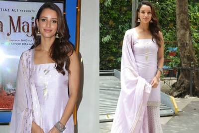 Triptii Dimri Raises Glam Quotient in Lavender Sharara Set For Laila Majnu Re-Release, Pics