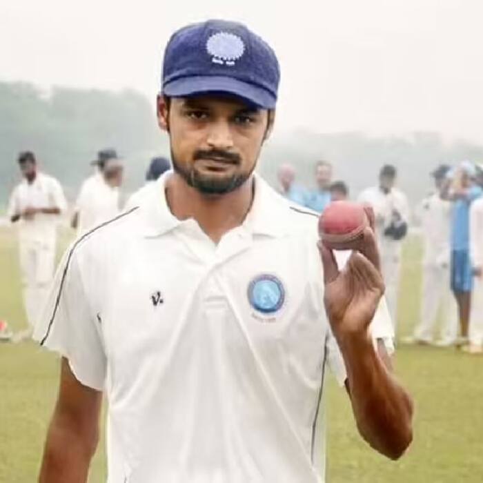 This cricketer is Shahbaz Nadeem